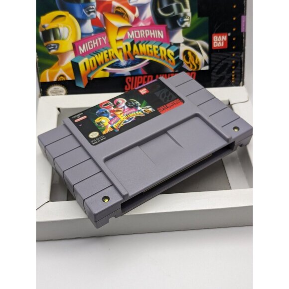 Mighty Morphin Power Rangers (Super Nintendo SNES) Game & Box ~ Tested & Works - Picture 11 of 12
